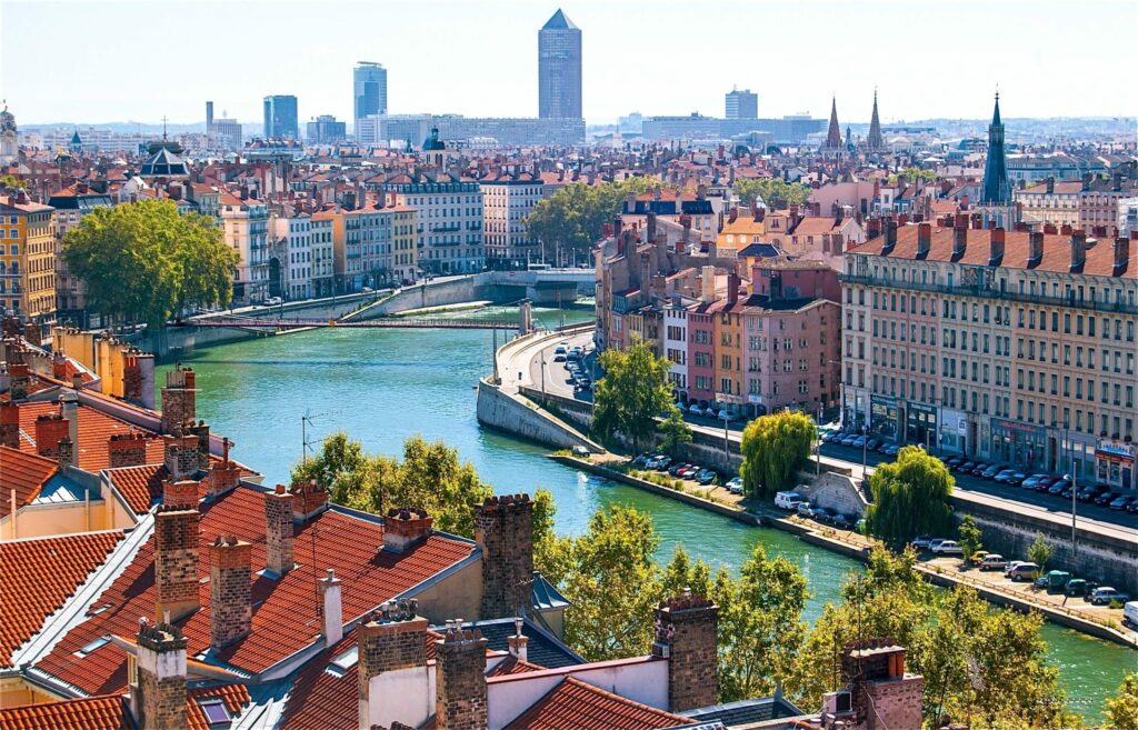 paysage de la ville de lyon
